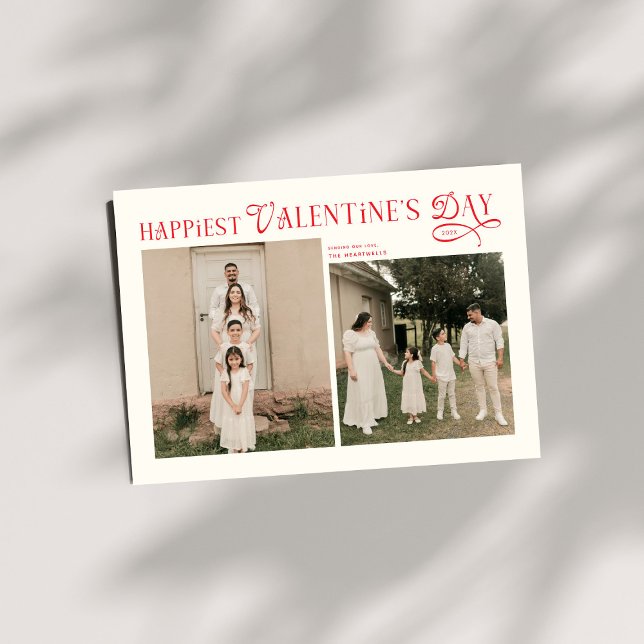 Modern Family 5 Photos Happiest Valentines Day Holiday Card (Creator Uploaded)