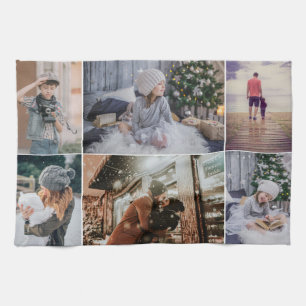 Modern Family 6 Photo Collage Keepsake Tea Towel
