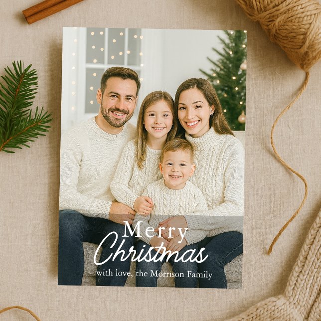 Modern Family Christmas Photo Holiday Card (Creator Uploaded)