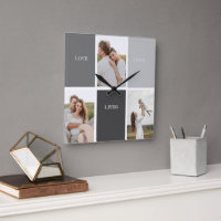 Modern Family Collage Photo & Grey Lovely Gift