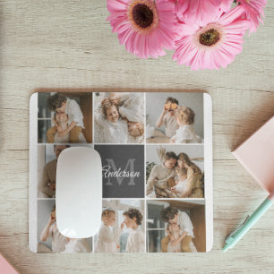 Modern Family Collage Photo & Personalised Gift Mouse Pad