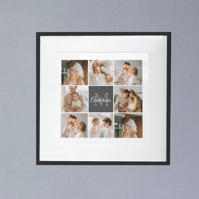Modern Family Collage Photo & Personalised Gift Poster (Creator Uploaded)