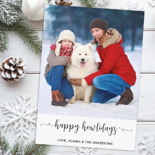 Modern Family Custom Dog Photo Happy Howlidays Holiday Card