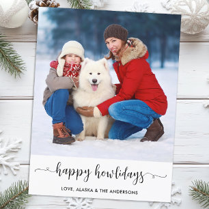 Modern Family Custom Dog Photo Happy Howlidays Holiday Postcard