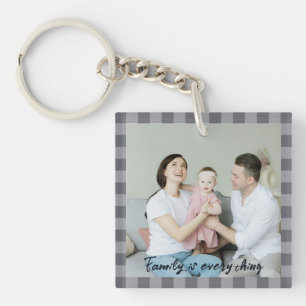  Modern family day photo Acrylic Keychain
