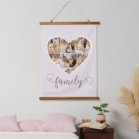 Modern FAMILY Heart Photo Collage Love Script