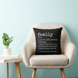 Modern Family Life's Greatest Blessing Quote Cushion