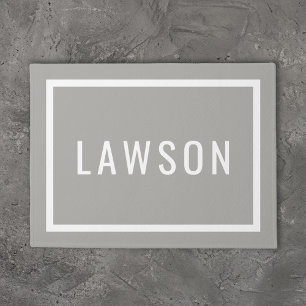 Modern Family Monogram   Editable Colours Doormat