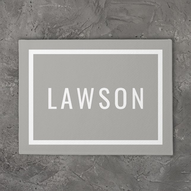 Modern Family Monogram | Grey Doormat (Creator Uploaded)