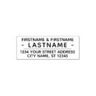 Modern Family Name and Return Address Block Letter