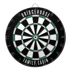 Modern Family Name Minimalist Custom Dartboard