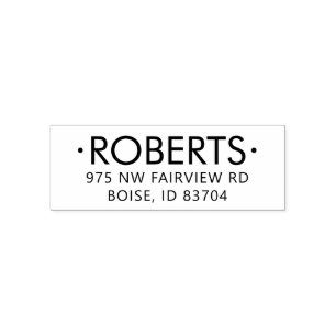 Modern Family Name Return Address Self-inking Stamp