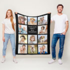 Modern Family Personalised 11 Photo Collage Black 