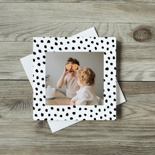 Modern  Family Photo & Black Dots Beauty Gift