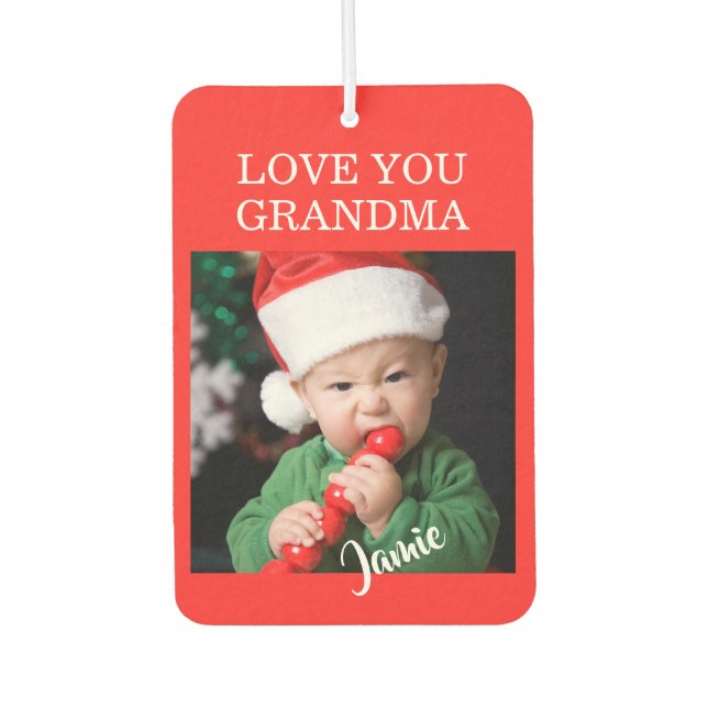 Modern Family Photo Christmas Car Air Freshener (Front)
