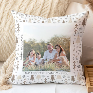 Modern Family Photo Christmas Cushion