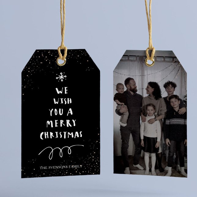 Modern Family Photo Christmas Gift Tag (Creator Uploaded)