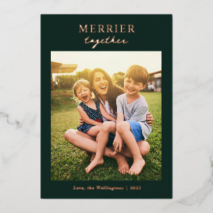 Modern Family Photo Christmas Rose Gold