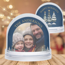 Modern Family Photo, Christmas Trees Keepsake 