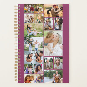Modern Family Photo Collage 19 Picture Pink Planner