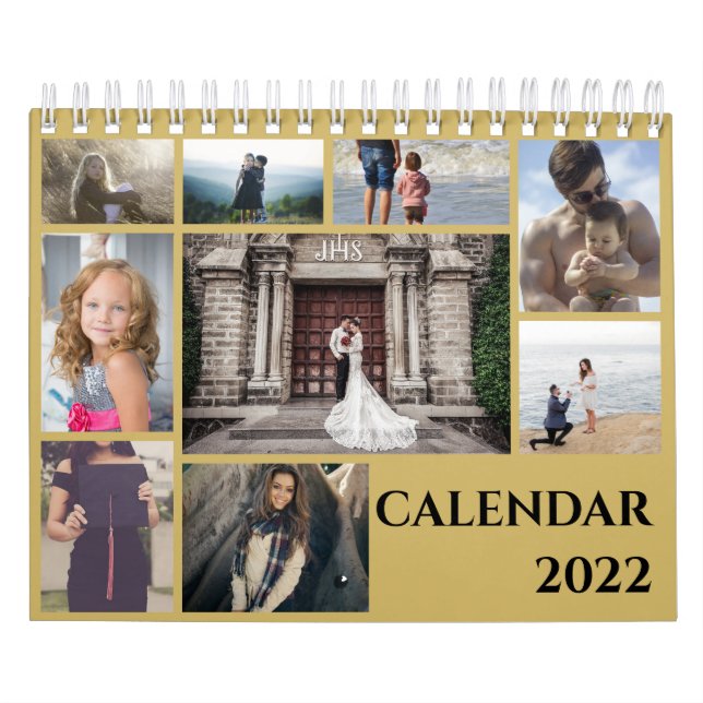 Modern Family Photo Collage 2022 Calendar (Cover)