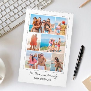 Modern Family Photo Collage Calendar