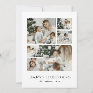 Modern Family Photo Collage Christmas Holiday Card