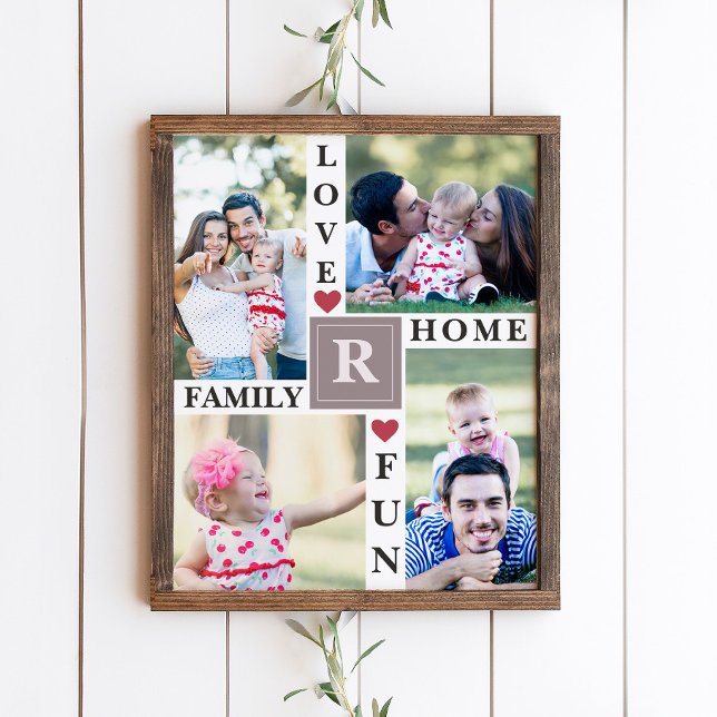 Modern Family Photo Collage Love Memory Keepsake Poster (Creator Uploaded)