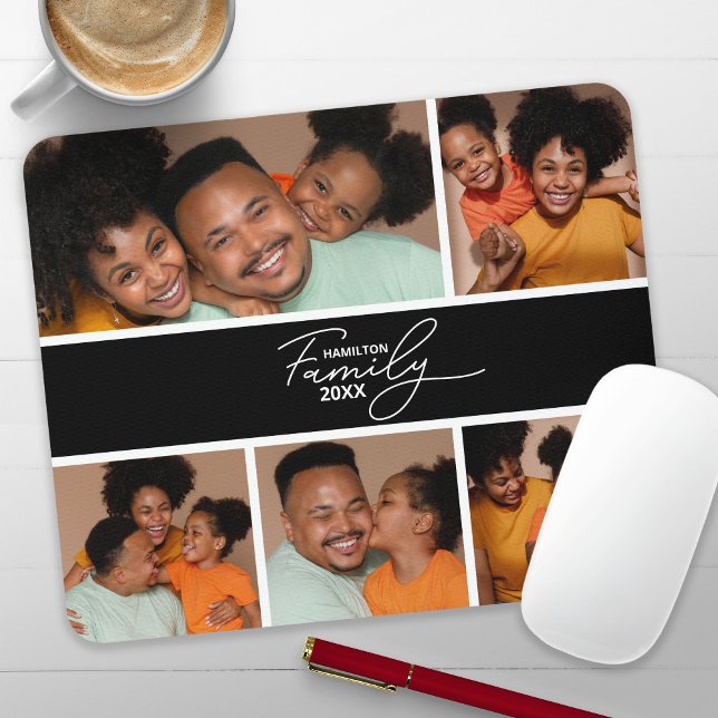 Modern Family Photo Collage Mouse Pad (Creator Uploaded)