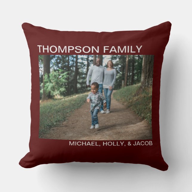 Modern Family Photo Cushion (Front)