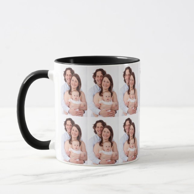 Modern Family Photo Custom Personalised Mug (Left)