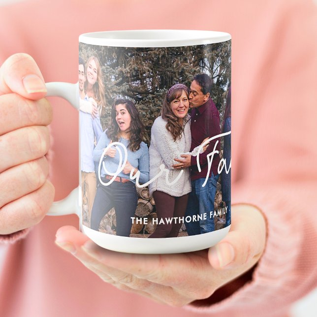 Modern Family Photo Custom text Cute Personalised Coffee Mug (Creator Uploaded)