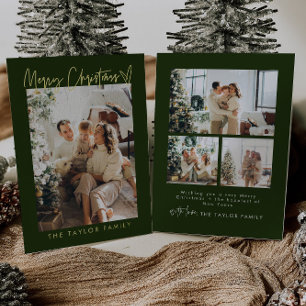 Modern Family Photo Foil Christmas Card