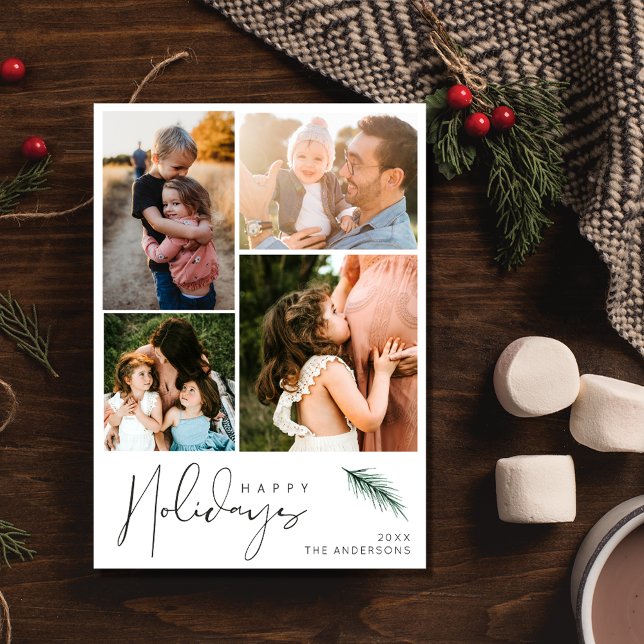 Modern Family Photo Happy Holidays Christmas Holiday Card (Modern Family Photo Happy Holidays Christmas Holiday Card)