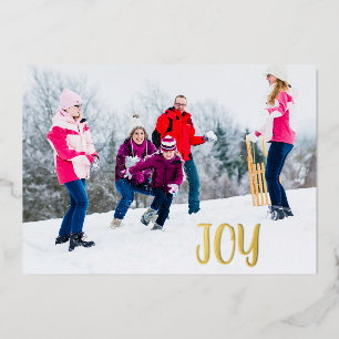 Modern Family Photo Joy Foil Holiday Card