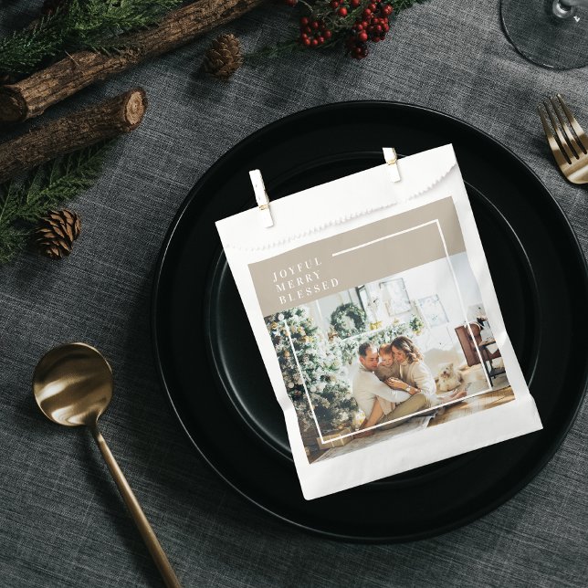 Modern Family Photo | Joyful Merry Blessed  Favour Bags (Creator Uploaded)