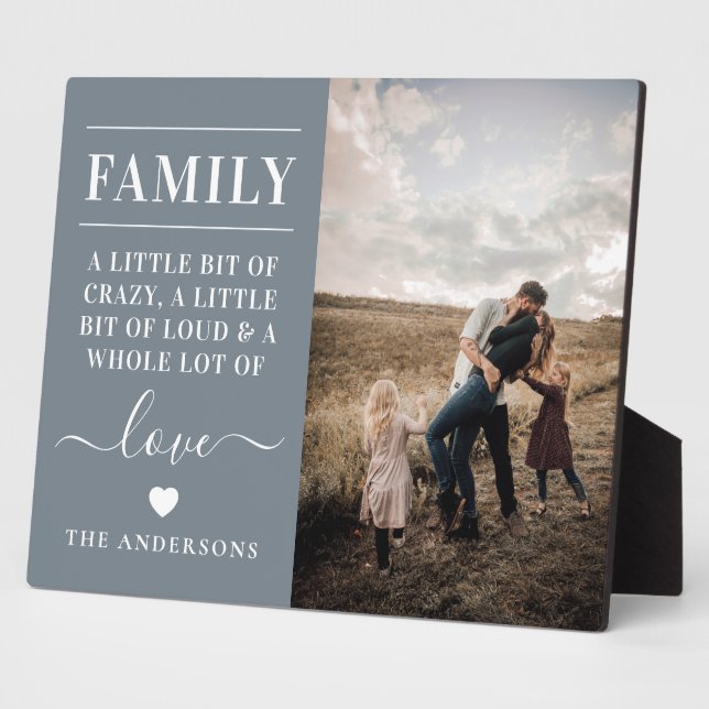 Modern Family Photo Keepsake Plaque (Side)