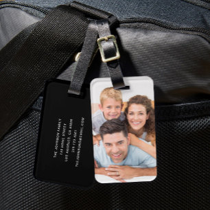 Modern Family Photo Luggage Tag
