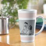 Modern  Family Photo Mint Simple Lovely Gift Latte Mug<br><div class="desc">Modern  Family Photo Pastel Pink Simple Gift</div>