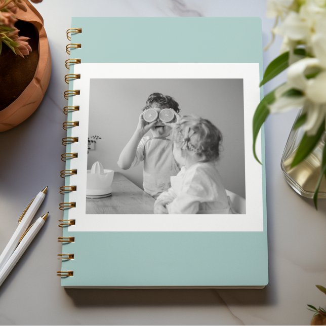 Modern  Family Photo Mint Simple Lovely Gift Planner (Creator Uploaded)
