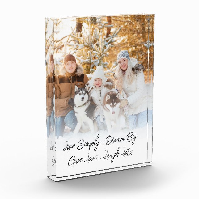 Modern Family Photo Overlay Custom Quote  Block (Left)