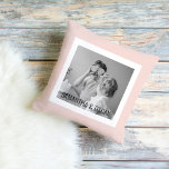 Modern  Family Photo Pastel Pink Simple Gift Cushion<br><div class="desc">Modern  Family Photo Pastel Pink Simple Gift</div>
