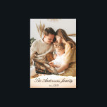 Modern Family Photo & Personalised Name Gift Canvas Print<br><div class="desc">Modern Family Photo & Personalised Name Gift</div>