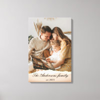 Modern Family Photo & Personalised Name Gift