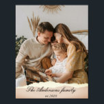 Modern Family Photo & Personalised Name Gift Poster<br><div class="desc">Modern Family Photo & Personalised Name Gift</div>