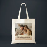 Modern Family Photo & Personalised Name Gift Tote Bag<br><div class="desc">Modern Family Photo & Personalised Name Gift</div>