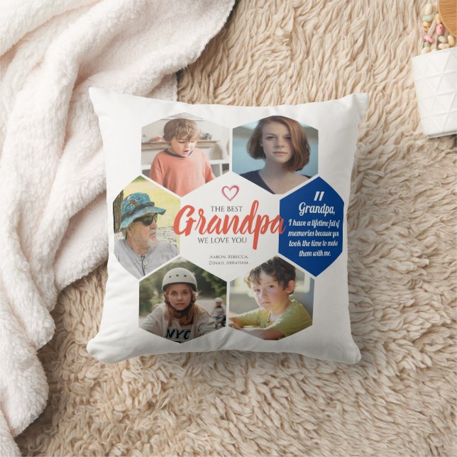 Modern Family Photo  Quotation  Pillow Throw (Blanket)