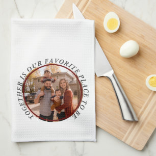 Modern Family Photo Quote Tea Towel