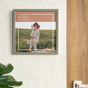 Modern Family Photo   Thankful Blessed Grateful  Poster