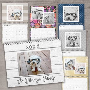 Modern Family Photo with Patterns - 17 Photos Calendar